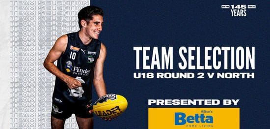 BETTA Team Selection: Under-18 Round 2 vs North Adelaide